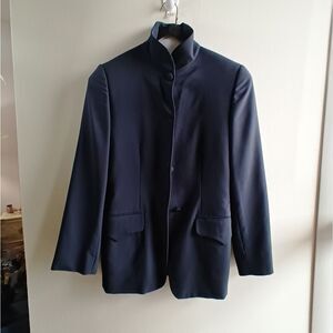 Romeo Gigli Mandarin Style Blue Blazer